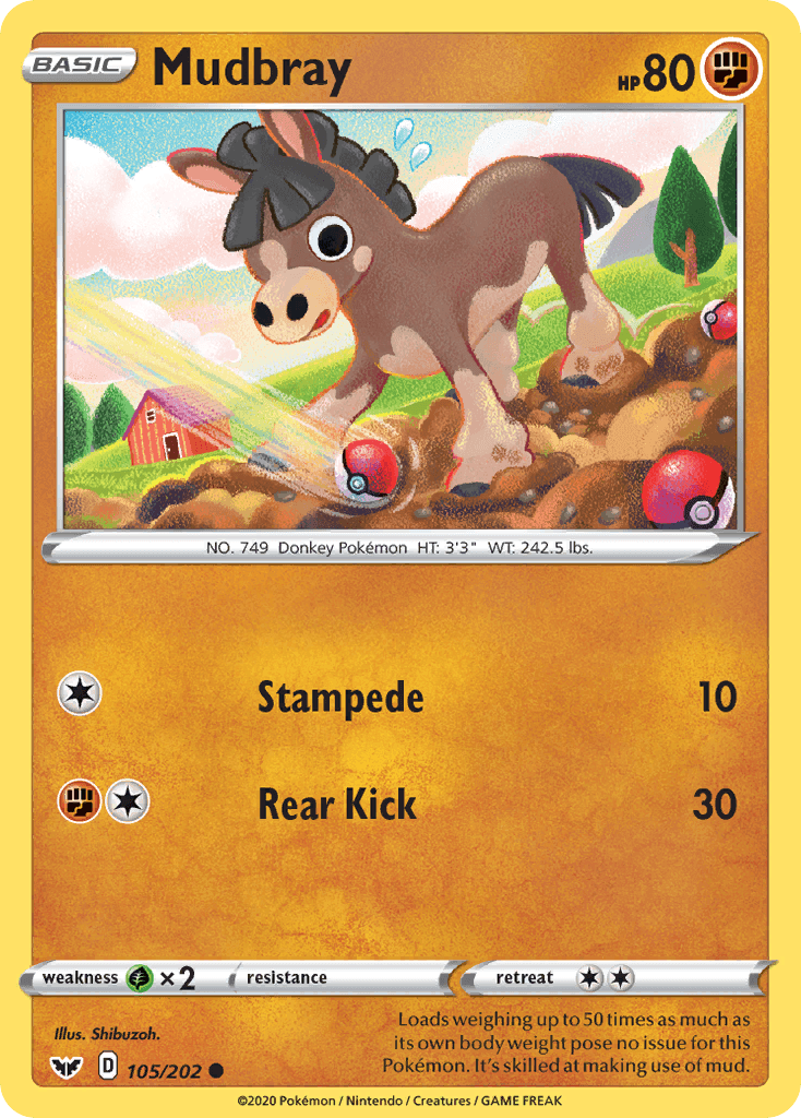 Mudbray — Sword & Shield Pokemon card