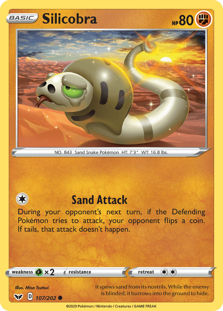 Silicobra — Sword & Shield Pokemon card