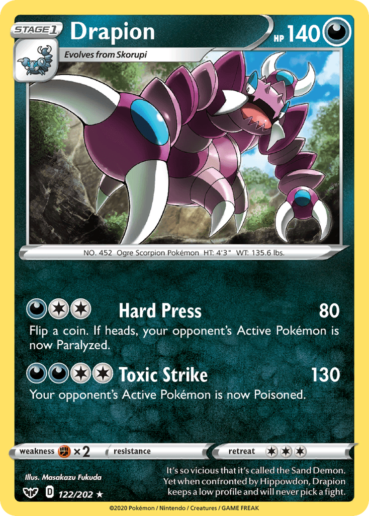 Drapion — Sword & Shield Pokemon card