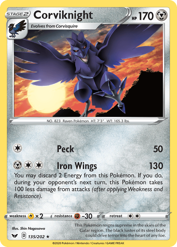 Corviknight — Sword & Shield Pokemon card
