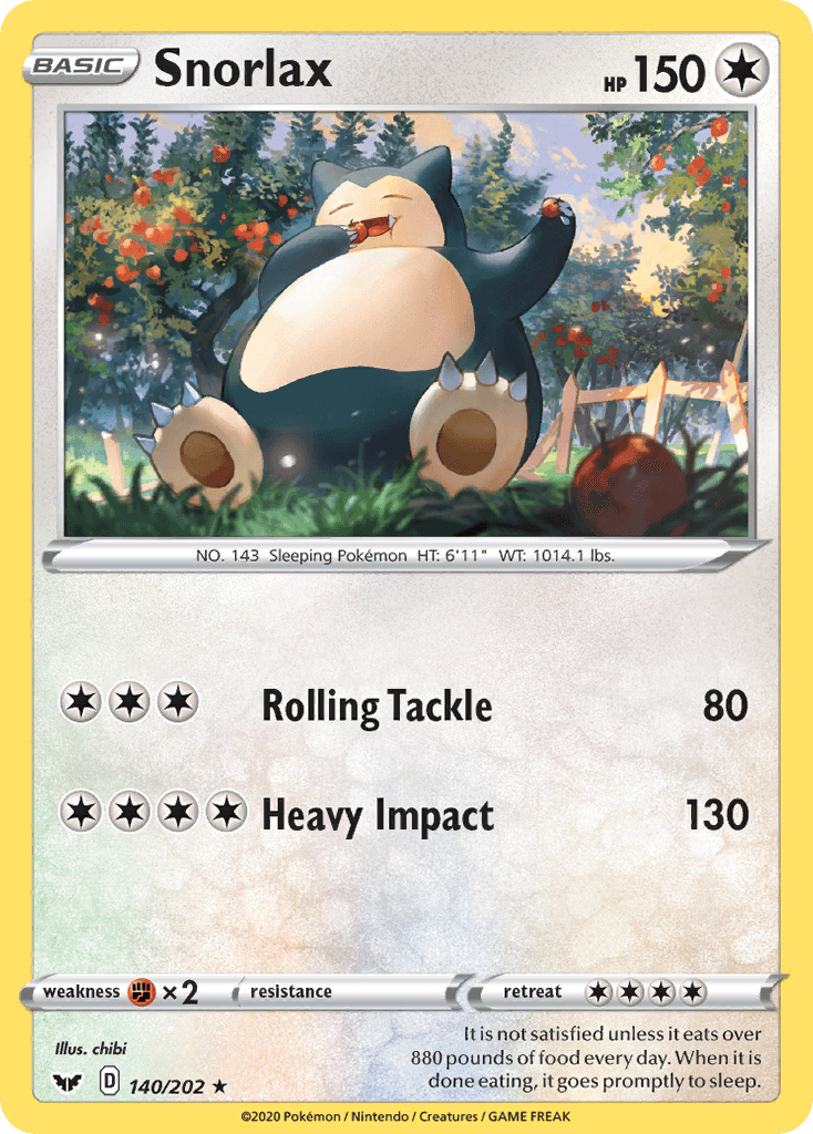 Snorlax — Sword & Shield Pokemon card