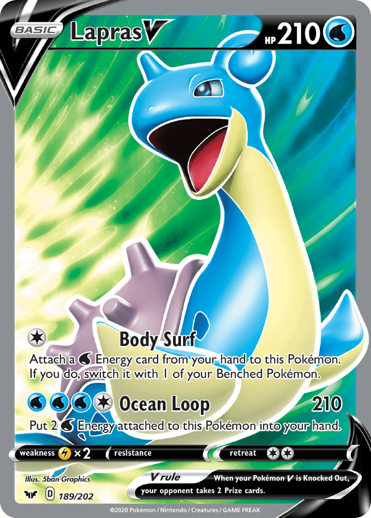 Lapras V — Sword & Shield Pokemon card