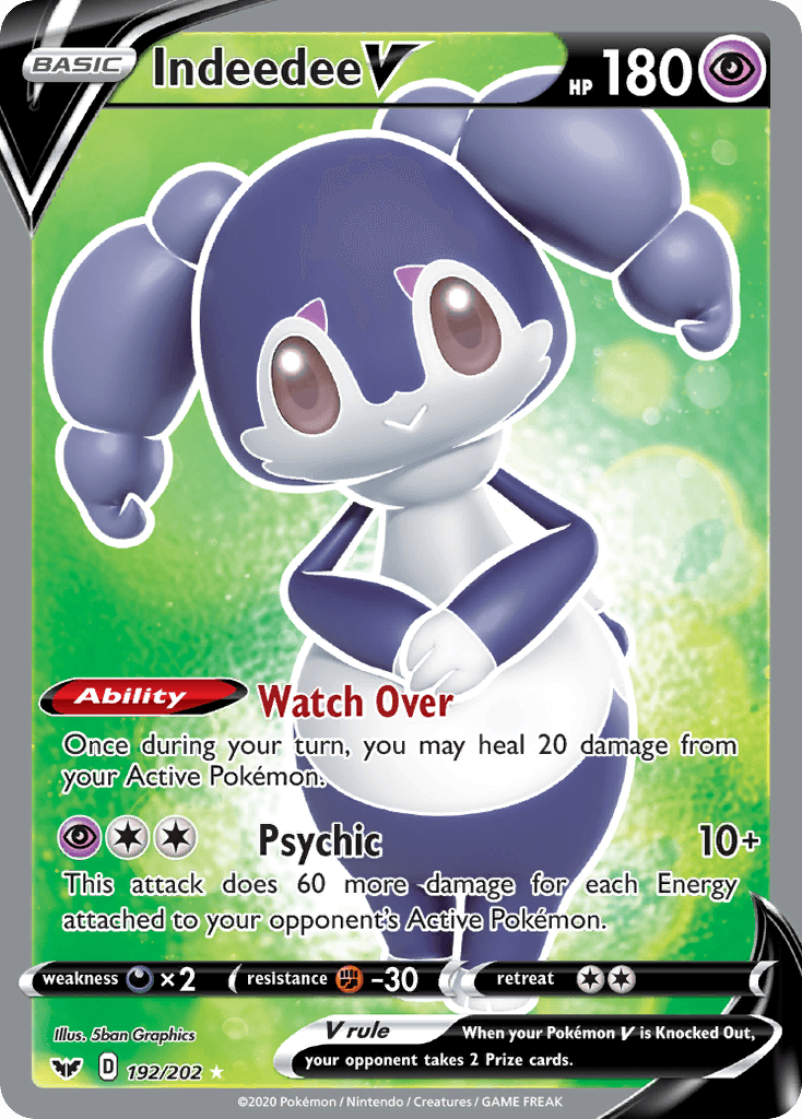 Indeedee V — Sword & Shield Pokemon card