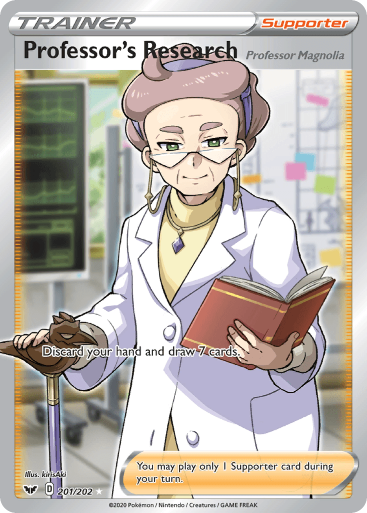 Professor's Research (Professor Magnolia) — Sword & Shield Pokemon card