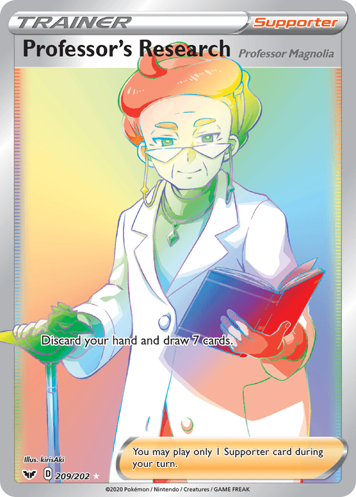 Professor's Research (Professor Magnolia) — Sword & Shield Pokemon card