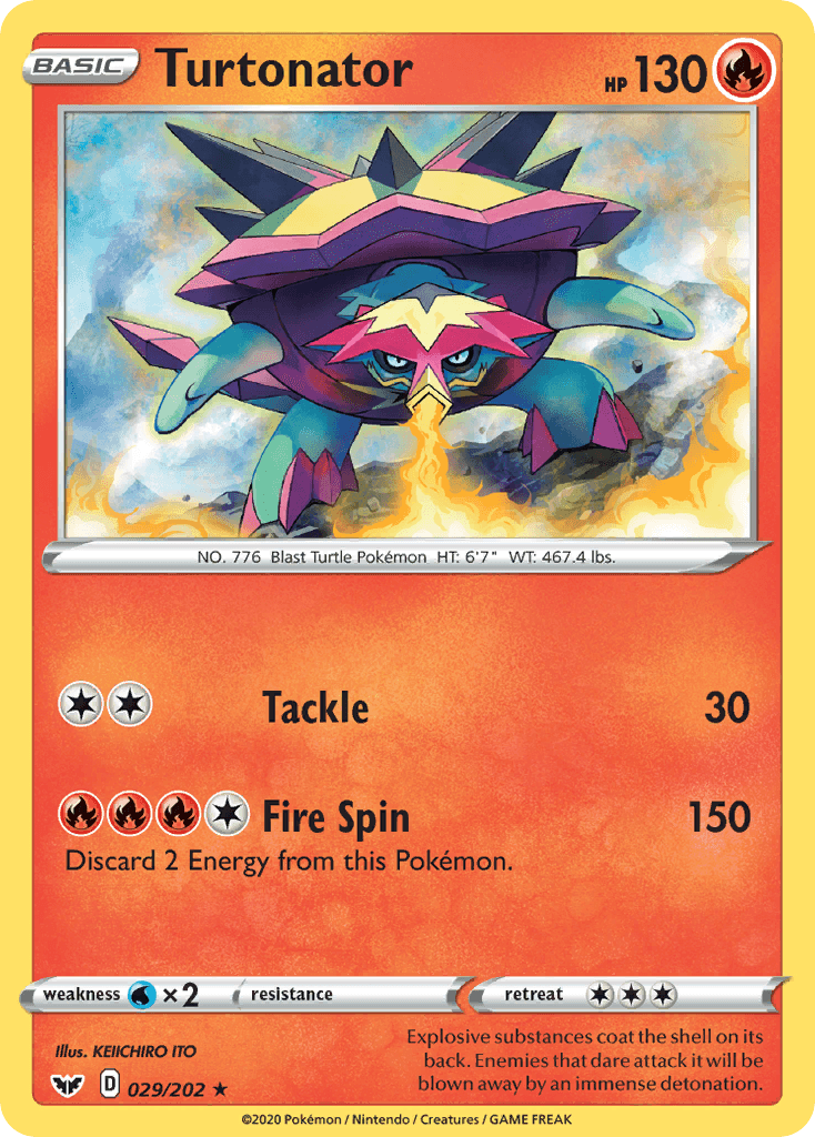 Turtonator — Sword & Shield Pokemon card