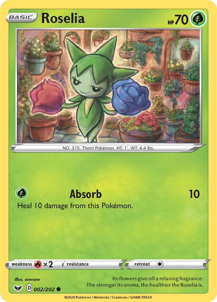 Roselia — Sword & Shield Pokemon card
