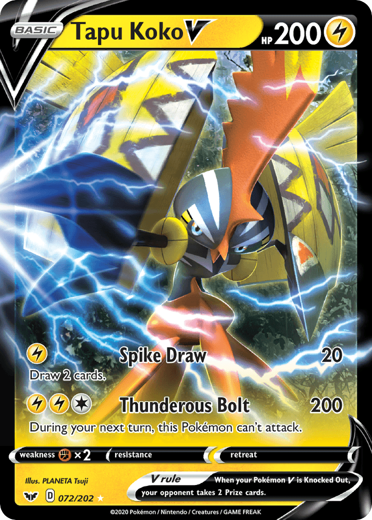 Tapu Koko V — Sword & Shield Pokemon card