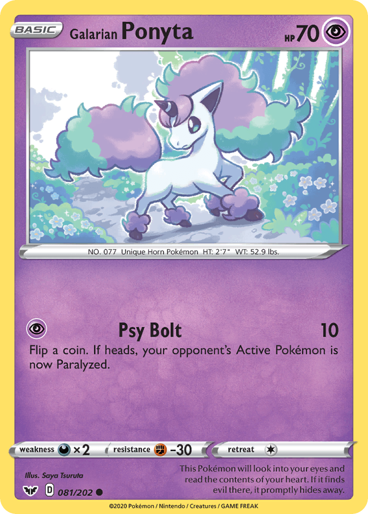 Galarian Ponyta — Sword & Shield Pokemon card