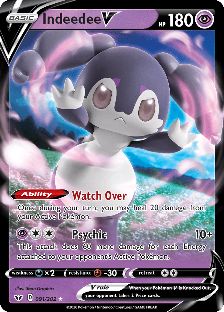 Indeedee V — Sword & Shield Pokemon card