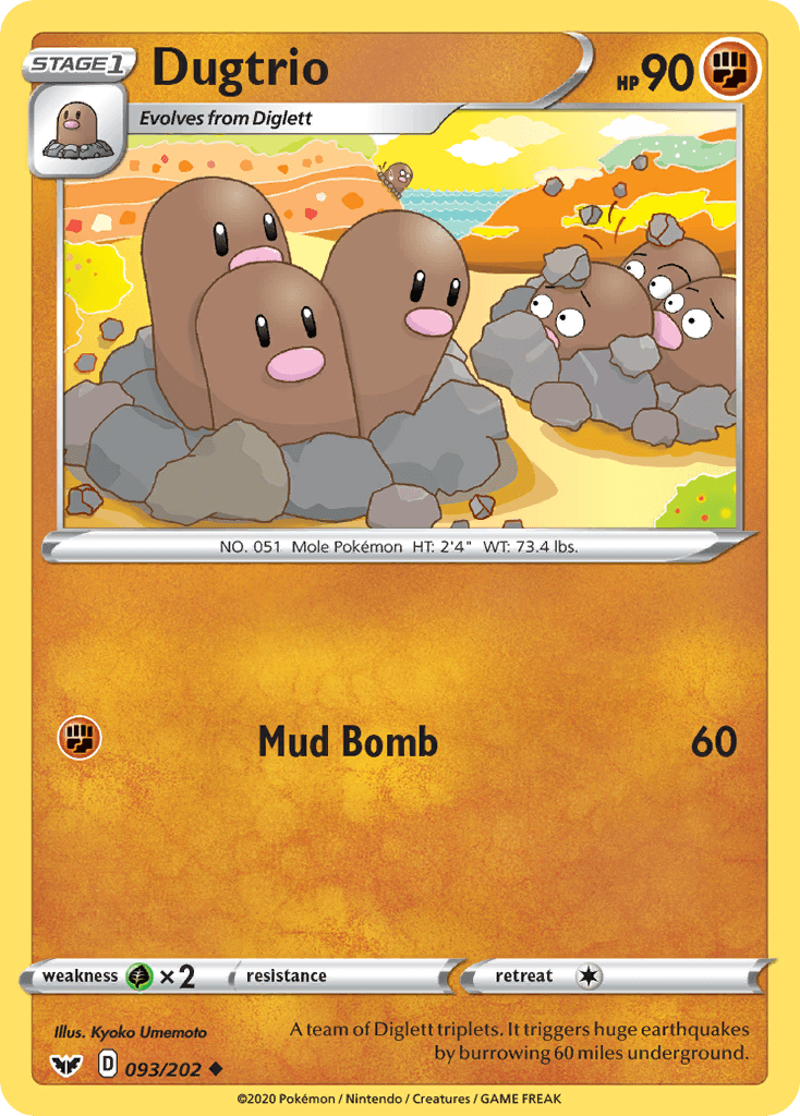 Dugtrio — Sword & Shield Pokemon card