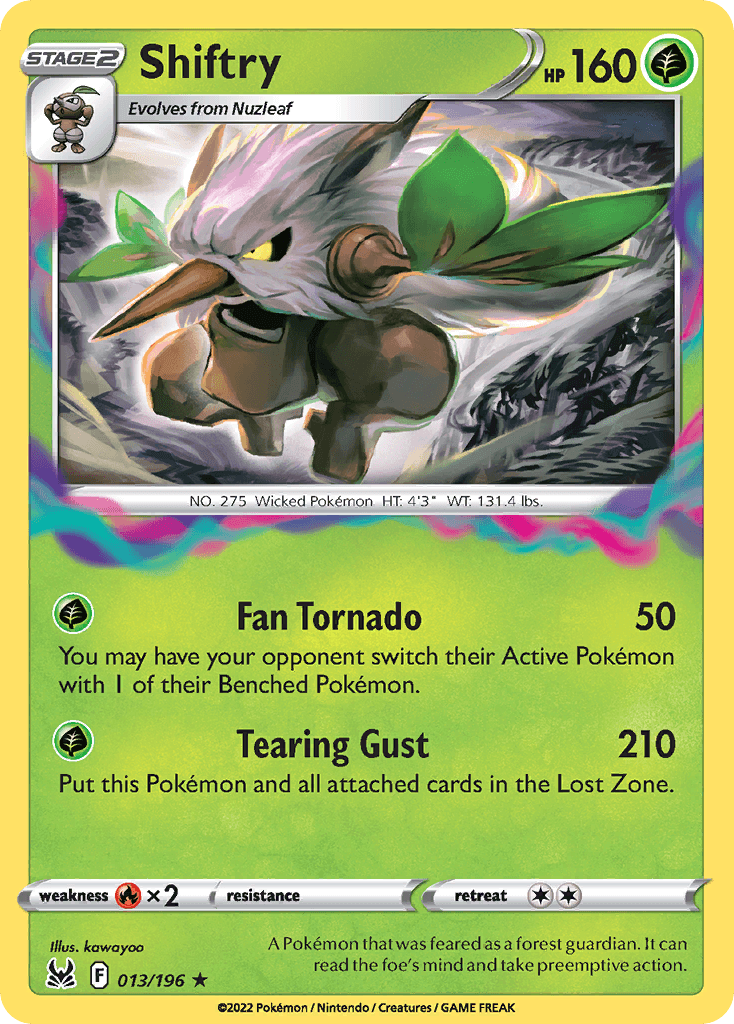 Shiftry — Lost Origin Pokemon card