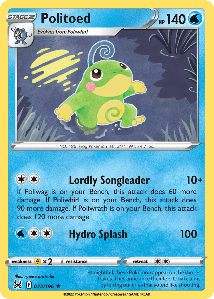 Politoed — Lost Origin Pokemon card