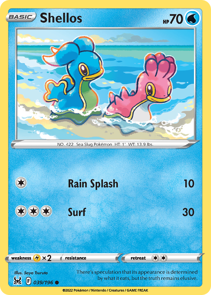 Shellos — Lost Origin Pokemon card