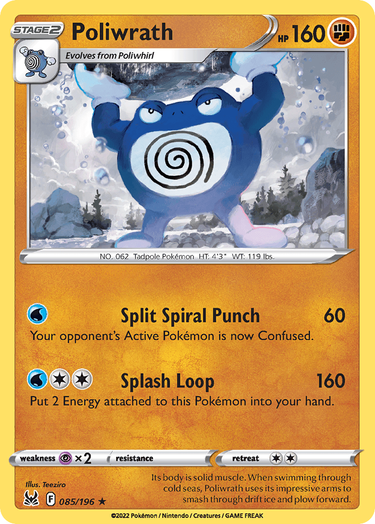 Poliwrath — Lost Origin Pokemon card