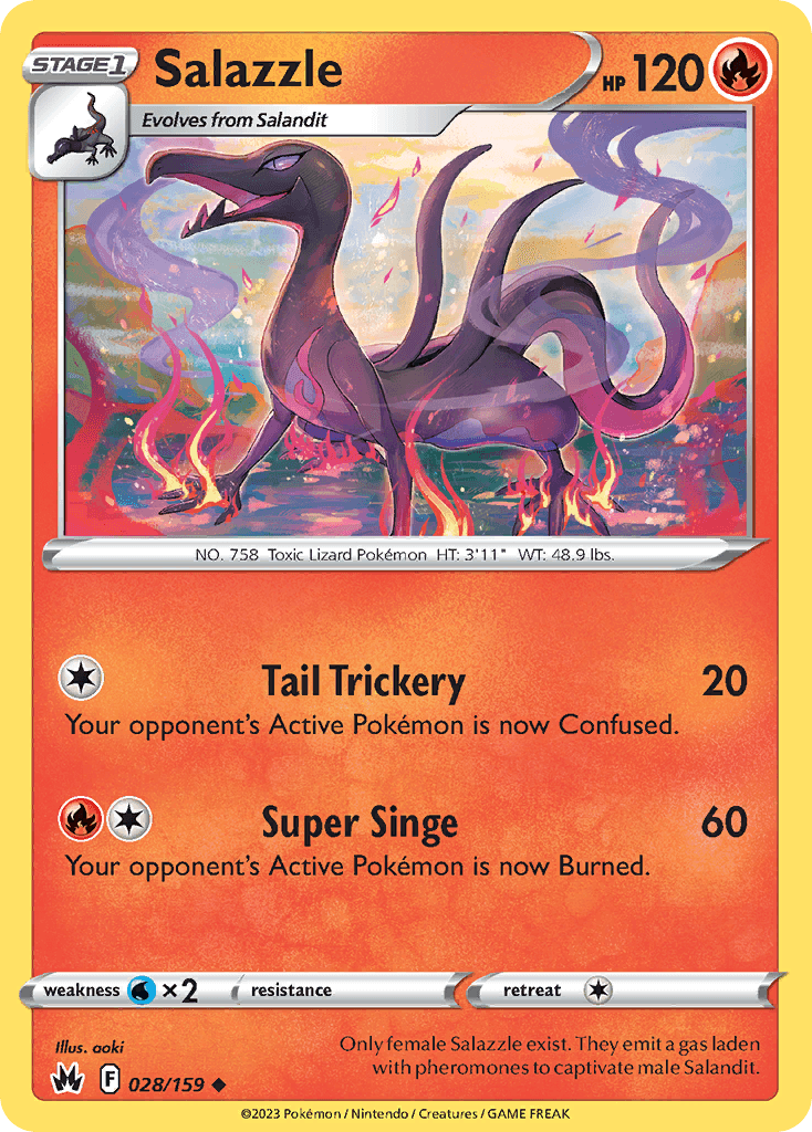 Salazzle — Crown Zenith Pokemon card