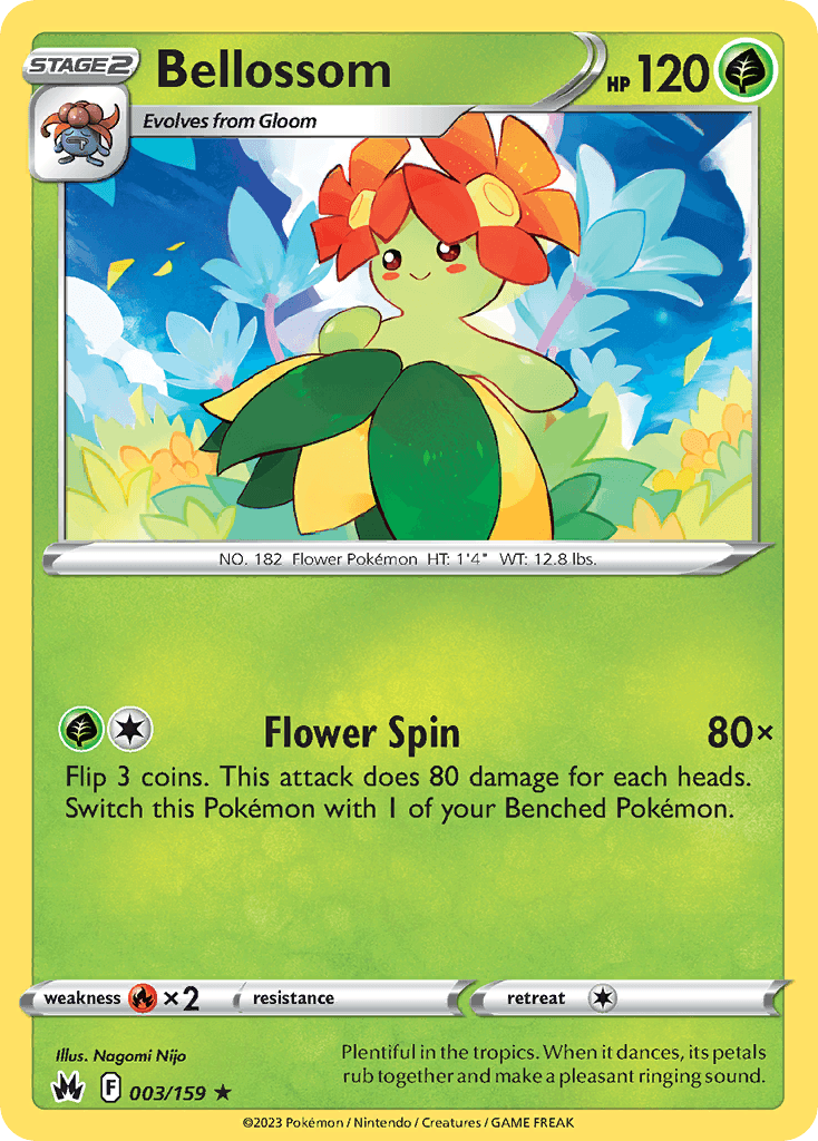 Bellossom — Crown Zenith Pokemon card