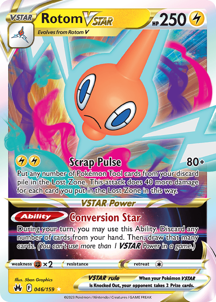 Rotom VSTAR — Crown Zenith Pokemon card