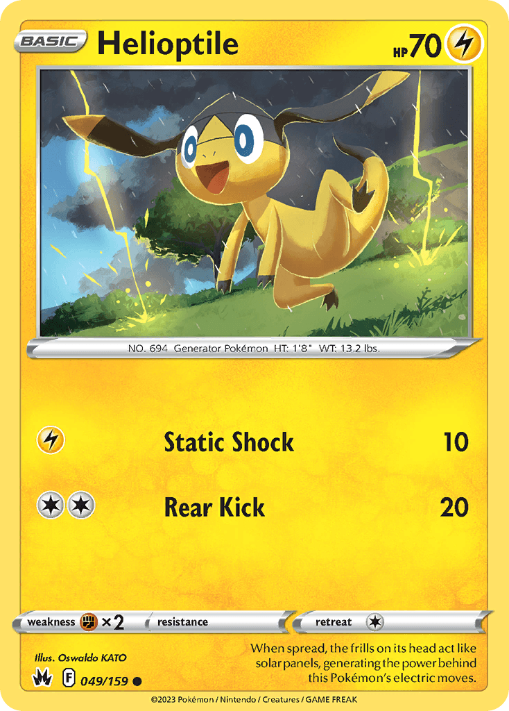 Helioptile — Crown Zenith Pokemon card