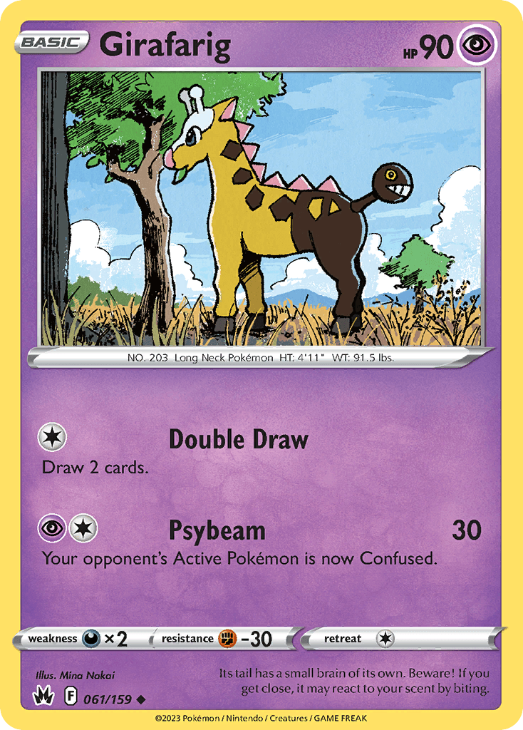 Girafarig — Crown Zenith Pokemon card