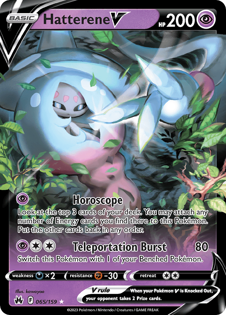 Hatterene V — Crown Zenith Pokemon card