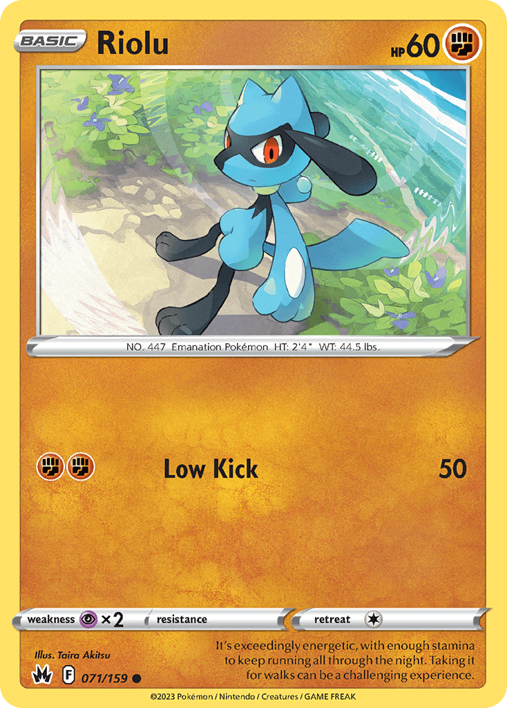 Riolu — Crown Zenith Pokemon card