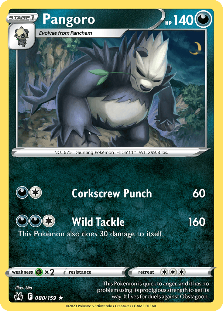 Pangoro — Crown Zenith Pokemon card