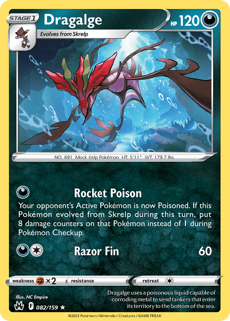 Dragalge — Crown Zenith Pokemon card