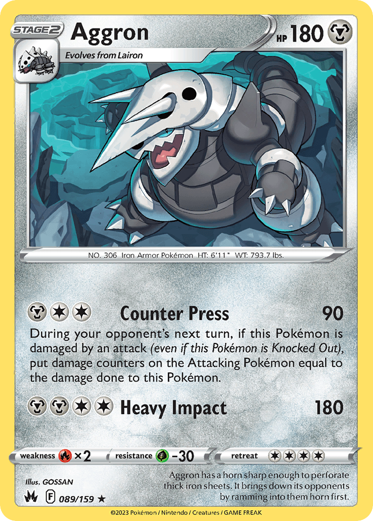 Aggron — Crown Zenith Pokemon card