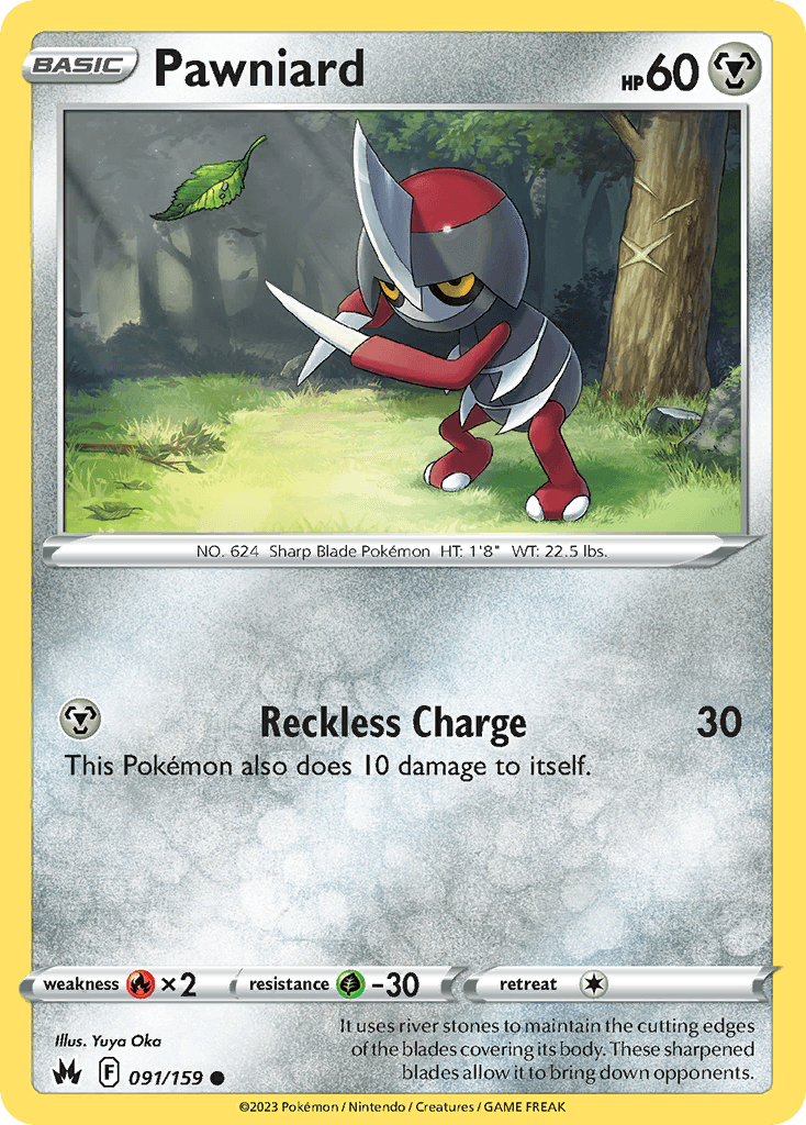 Pawniard — Crown Zenith Pokemon card