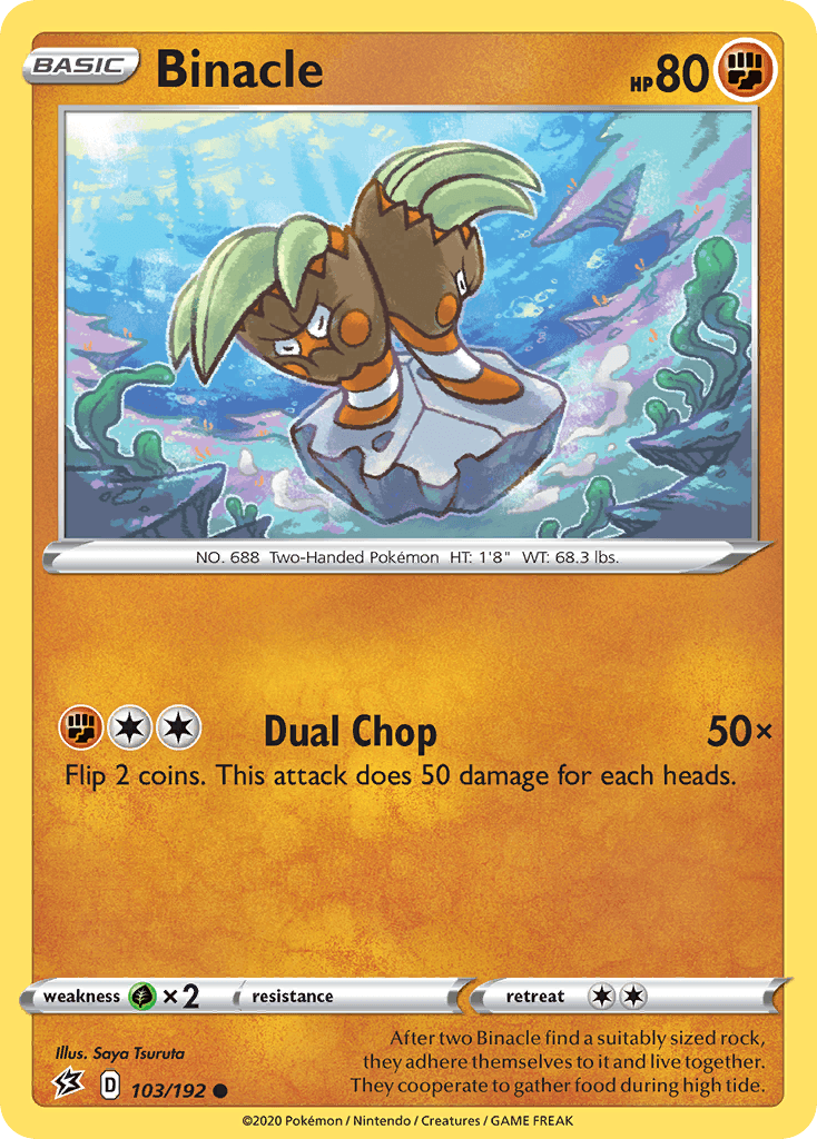 Binacle — Rebel Clash Pokemon card