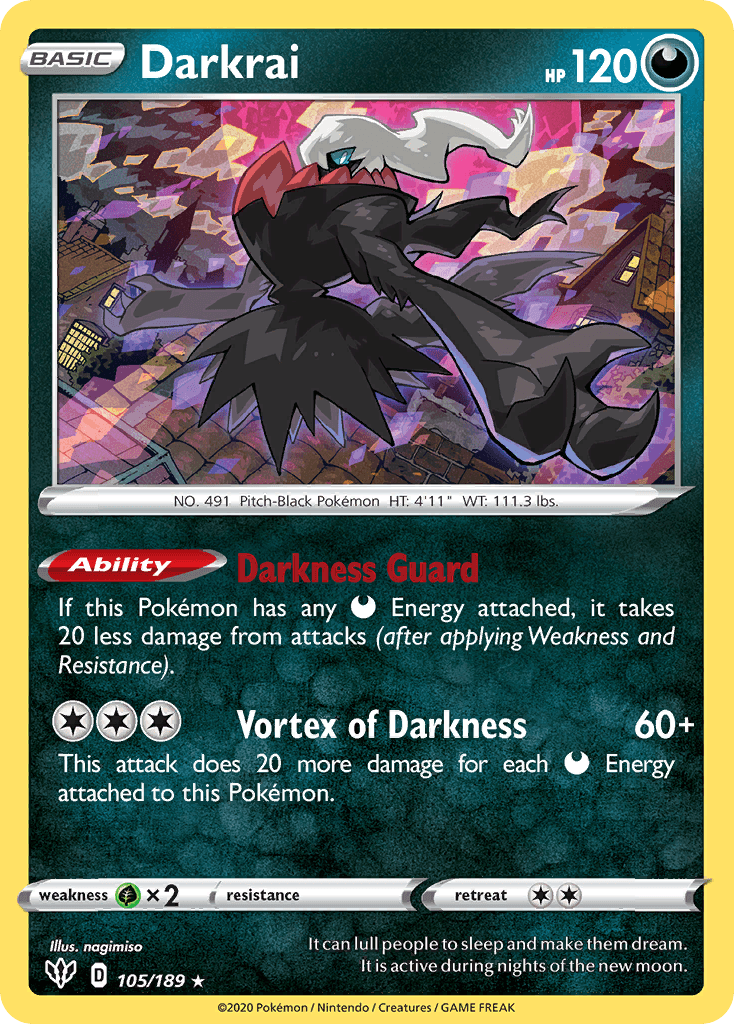 Darkrai — Darkness Ablaze Pokemon card