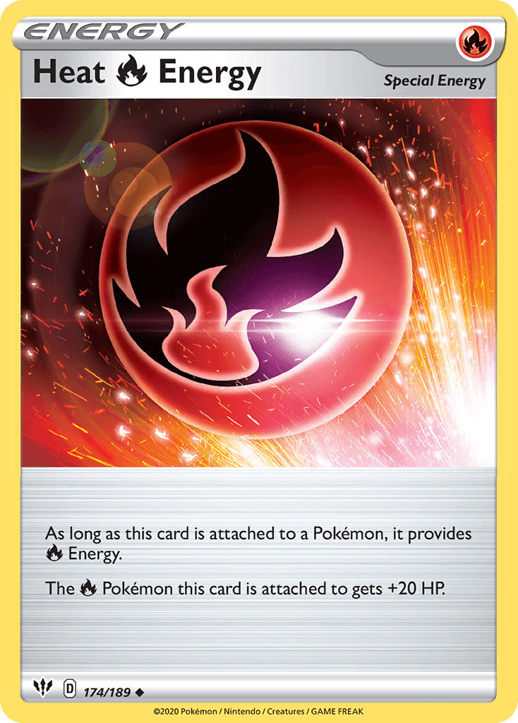 Heat Fire Energy — Darkness Ablaze Pokemon card