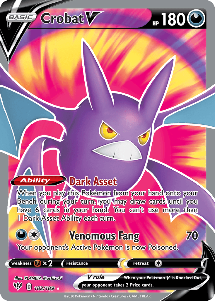 Crobat V — Darkness Ablaze Pokemon card