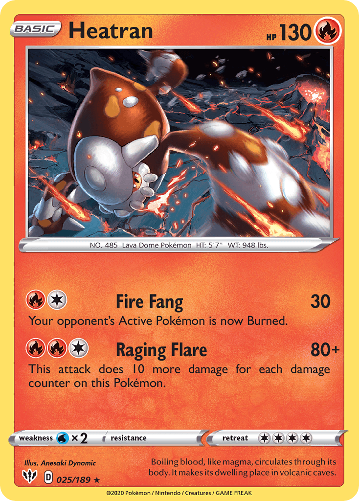 Heatran — Darkness Ablaze Pokemon card