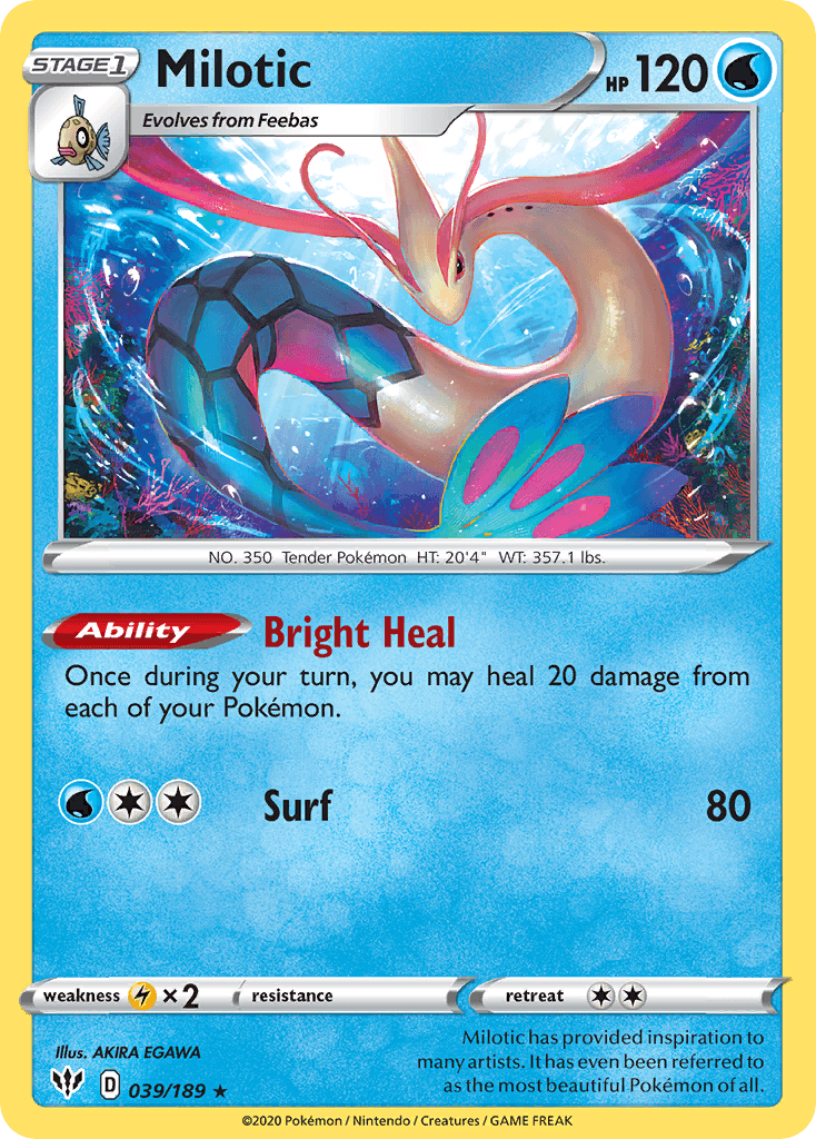 Milotic — Darkness Ablaze Pokemon card
