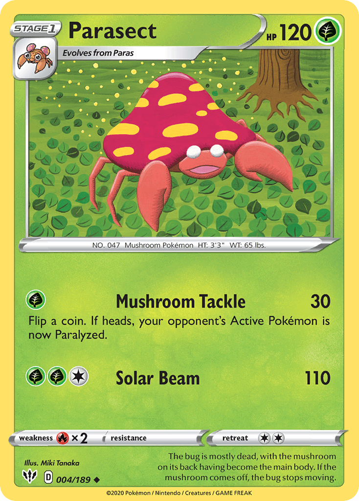 Parasect — Darkness Ablaze Pokemon card