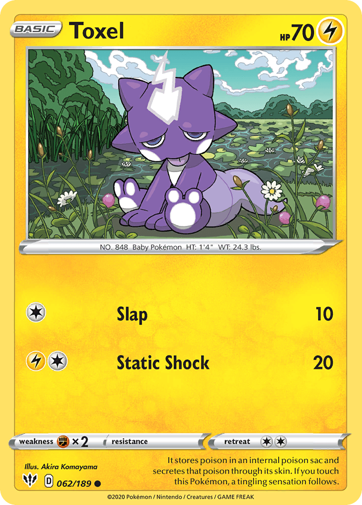 Toxel — Darkness Ablaze Pokemon card