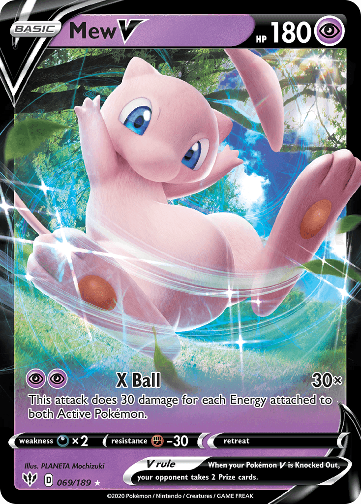 Mew V — Darkness Ablaze Pokemon card