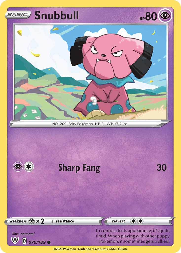 Snubbull — Darkness Ablaze Pokemon card
