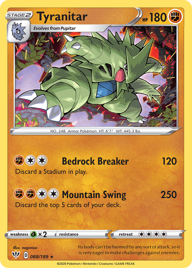 Tyranitar — Darkness Ablaze Pokemon card