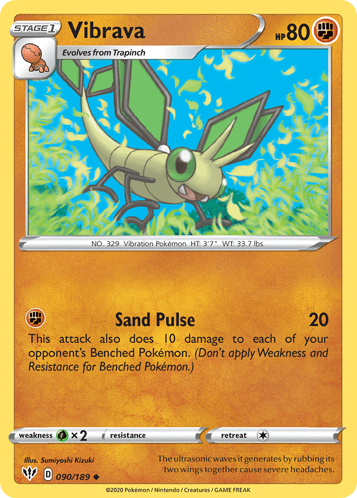 Vibrava — Darkness Ablaze Pokemon card