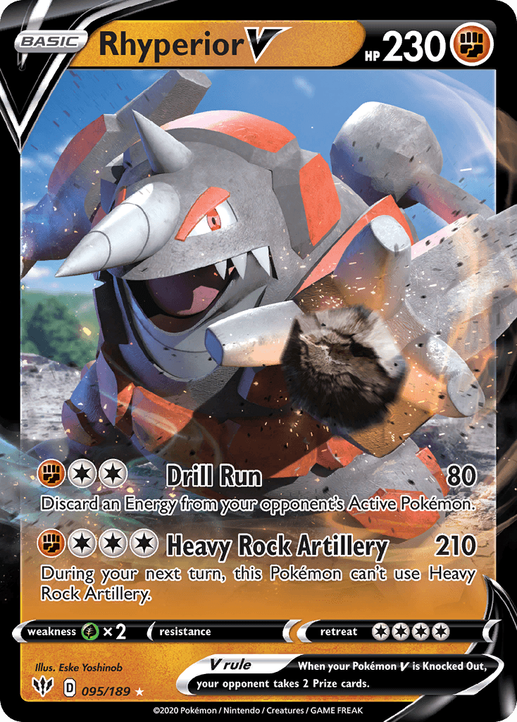 Rhyperior V — Darkness Ablaze Pokemon card