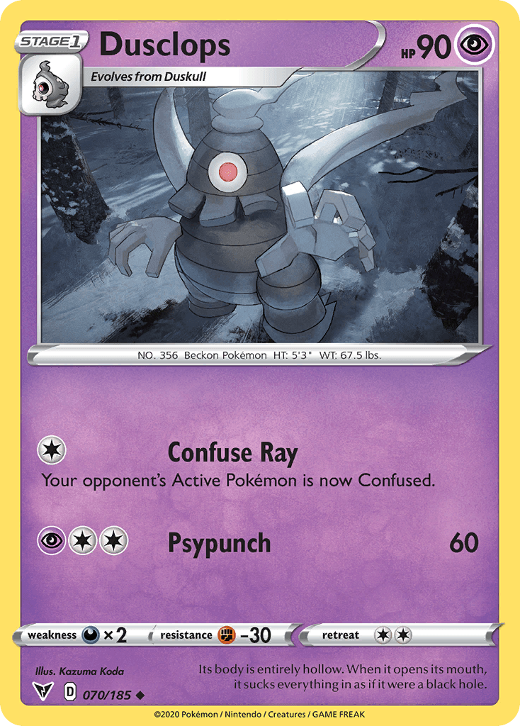 Dusclops — Vivid Voltage Pokemon card