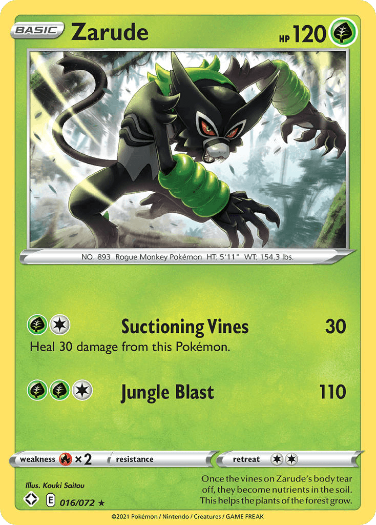 Zarude — Shining Fates Pokemon card