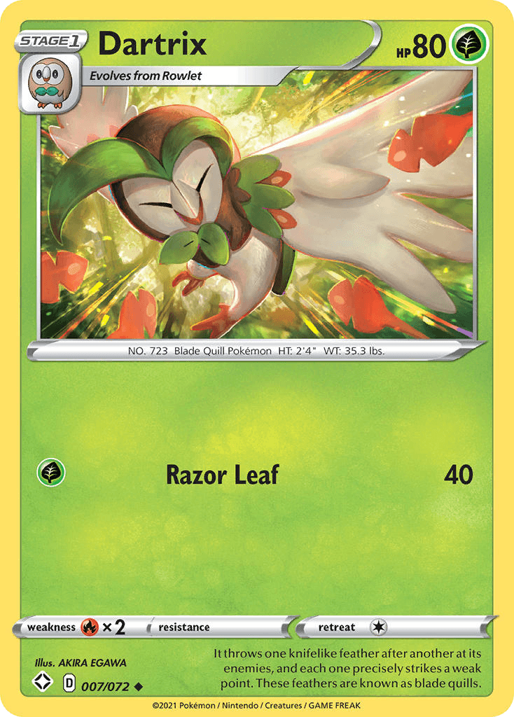 Dartrix — Shining Fates Pokemon card