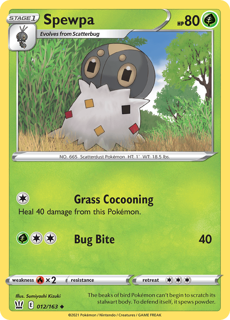Spewpa — Battle Styles Pokemon card