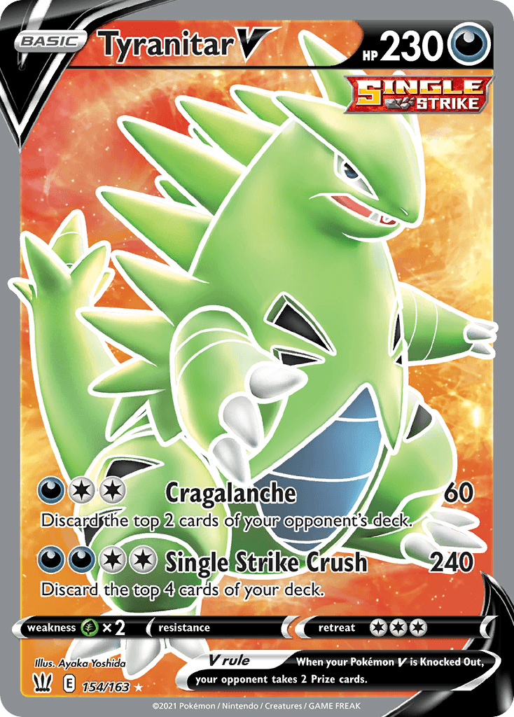 Tyranitar V — Battle Styles Pokemon card