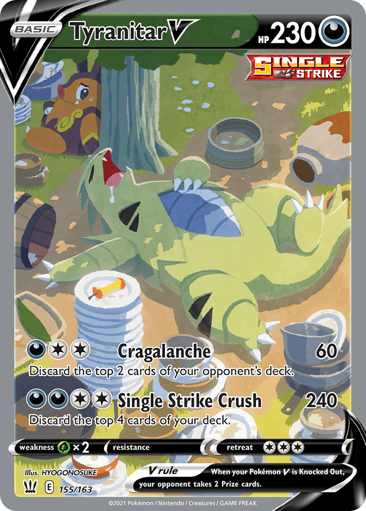 Tyranitar V — Battle Styles Pokemon card