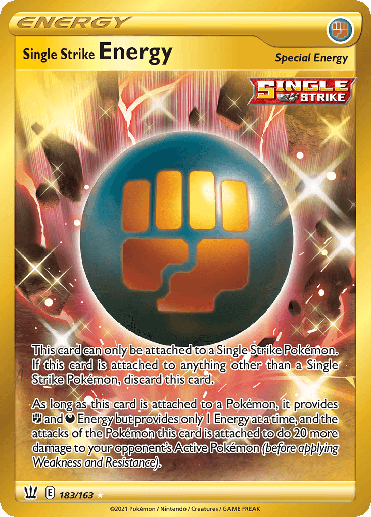 Single Strike Energy — Battle Styles Pokemon card